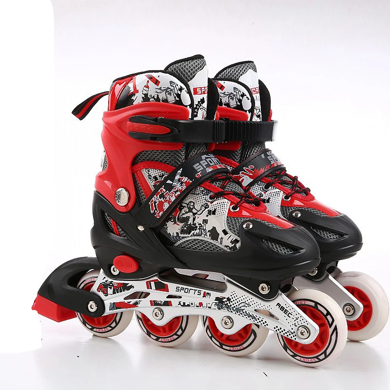  Регулируемый Профессиональный Patines дети светящиеся колеса Inline четыре для роликовых