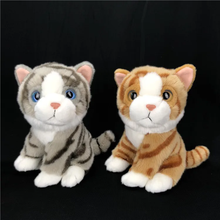 HL cute Simulation Cat Plush Toy Lifelike Stuffed Animals Toys Soft Cat Doll Peluche Animal Plush Dolls Kitty Multi Patterns