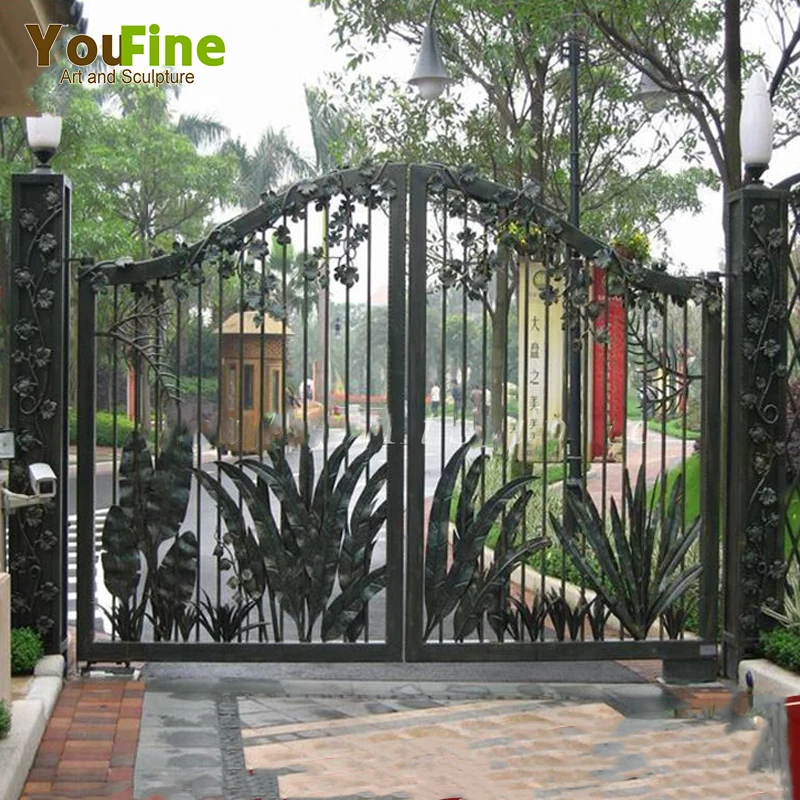 Кованые железные ворота для современного творчества
