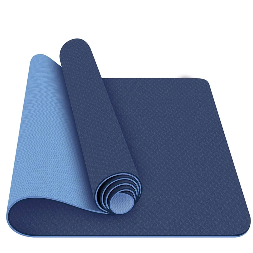 2020 Hotsell Non Slip Double Layer Eco Friendly TPE Yoga Mat Yoga Pilates 6MM Textured Non Slip Surface Yoga Mats-