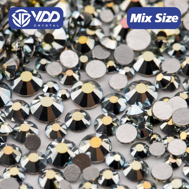 VDD 169 Серебряный пляжный SS6-SS20 смешанные стеклянные стразы с плоской задней стороны блестящий камень аксессуары для дизайна ногтей DIY украшения