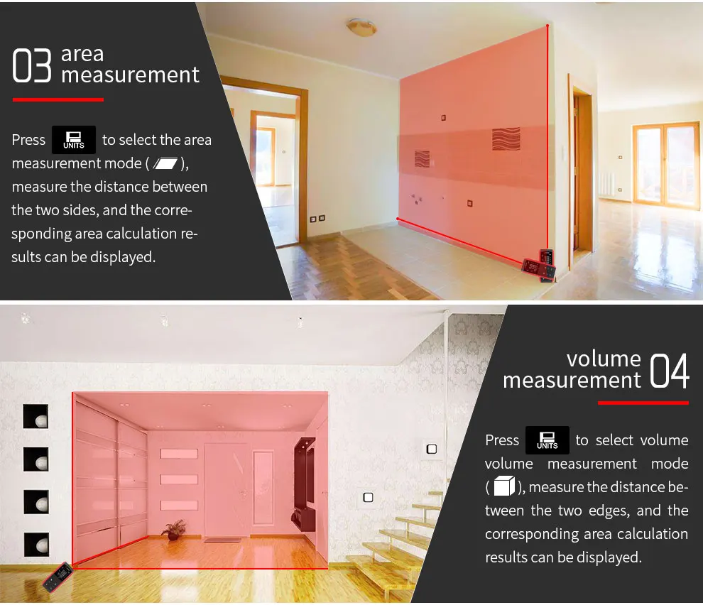 Digital Laser Tape Measure 80m Laser Rangefinder Accurate Distance Meter Construction laser RangeFinder