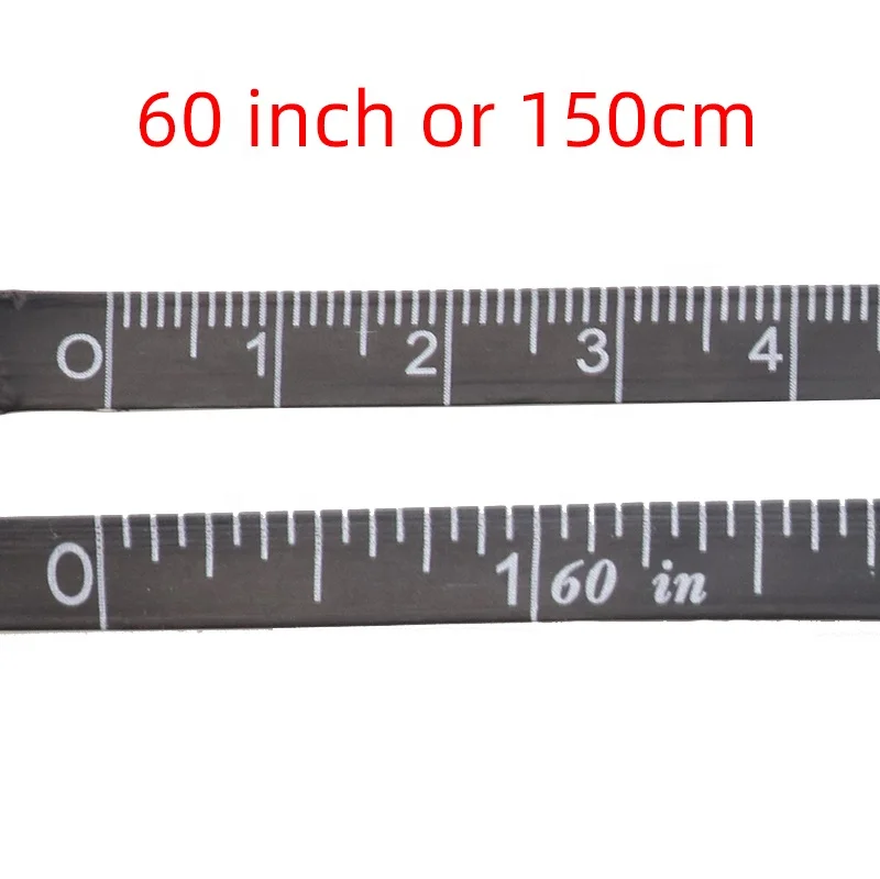 Retractable Dual Sided Black One Size Fits ALL 60 Inch Body Tape Measure Mini Sewing Tape Black Custom Logo With Push Button