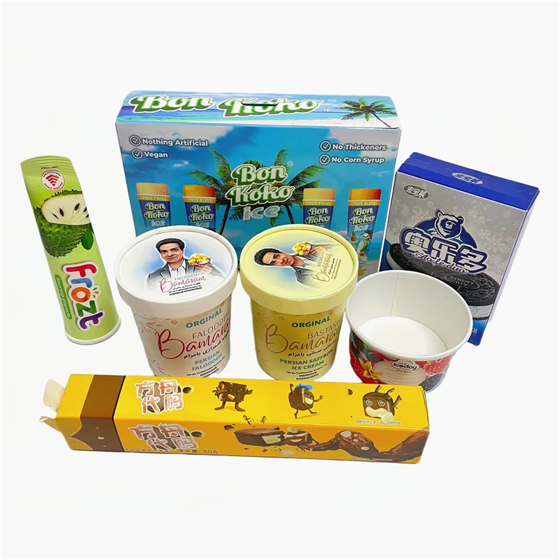 Cardboard ice cream box frozen food box package box packaging for ice cream