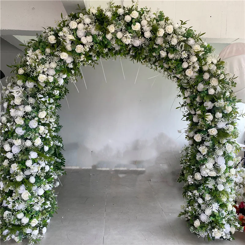 Artificial Customized Luxury Wedding Flower Arch OEM Designed 8ft*8ft Flower Wedding Arch for Background Entrance Decoration