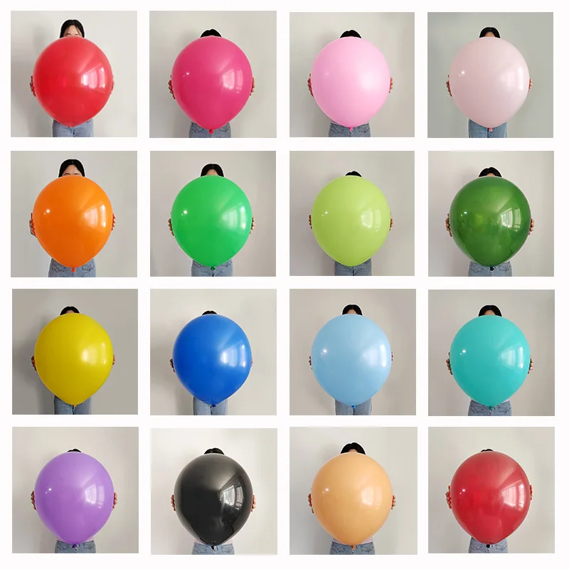 Factory Wholesale 18inch standard macaroon pearl 74 Colors balloons Large Globos Helium Latex Balloons