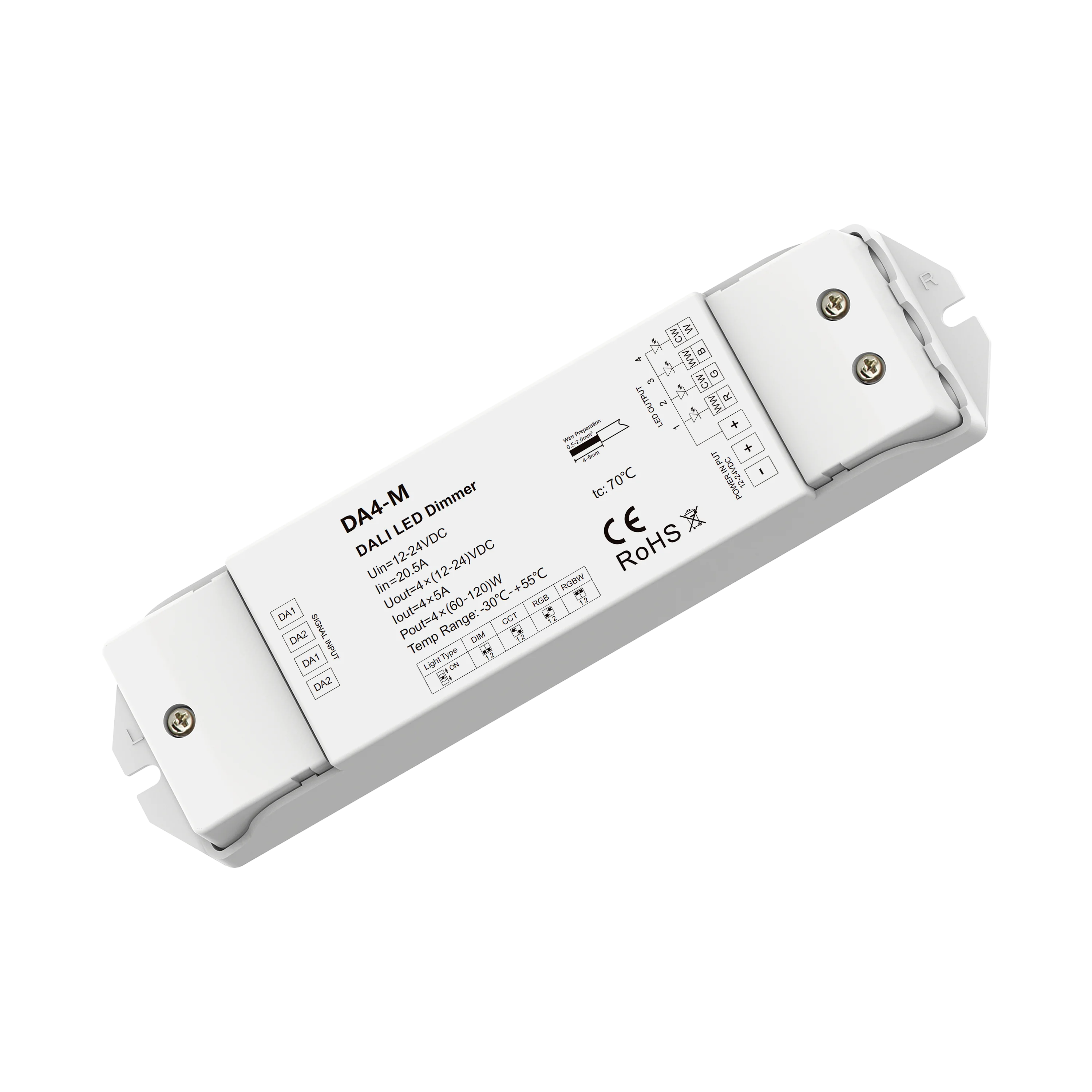 Skydance DT6/DT8 12V 24V 36V 48V 4-канальный контроллер DALI постоянное напряжение DALI2 PWM светодиодный диммер 0-100%