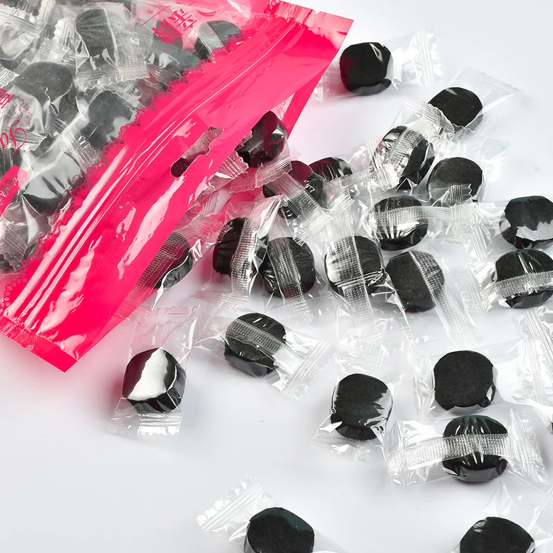 Bamboo Charcoal Fiber 100pcs black cosmetic Compressed Facial Face Mask Paper DIY Skin Care DIY Facial Mask for womens