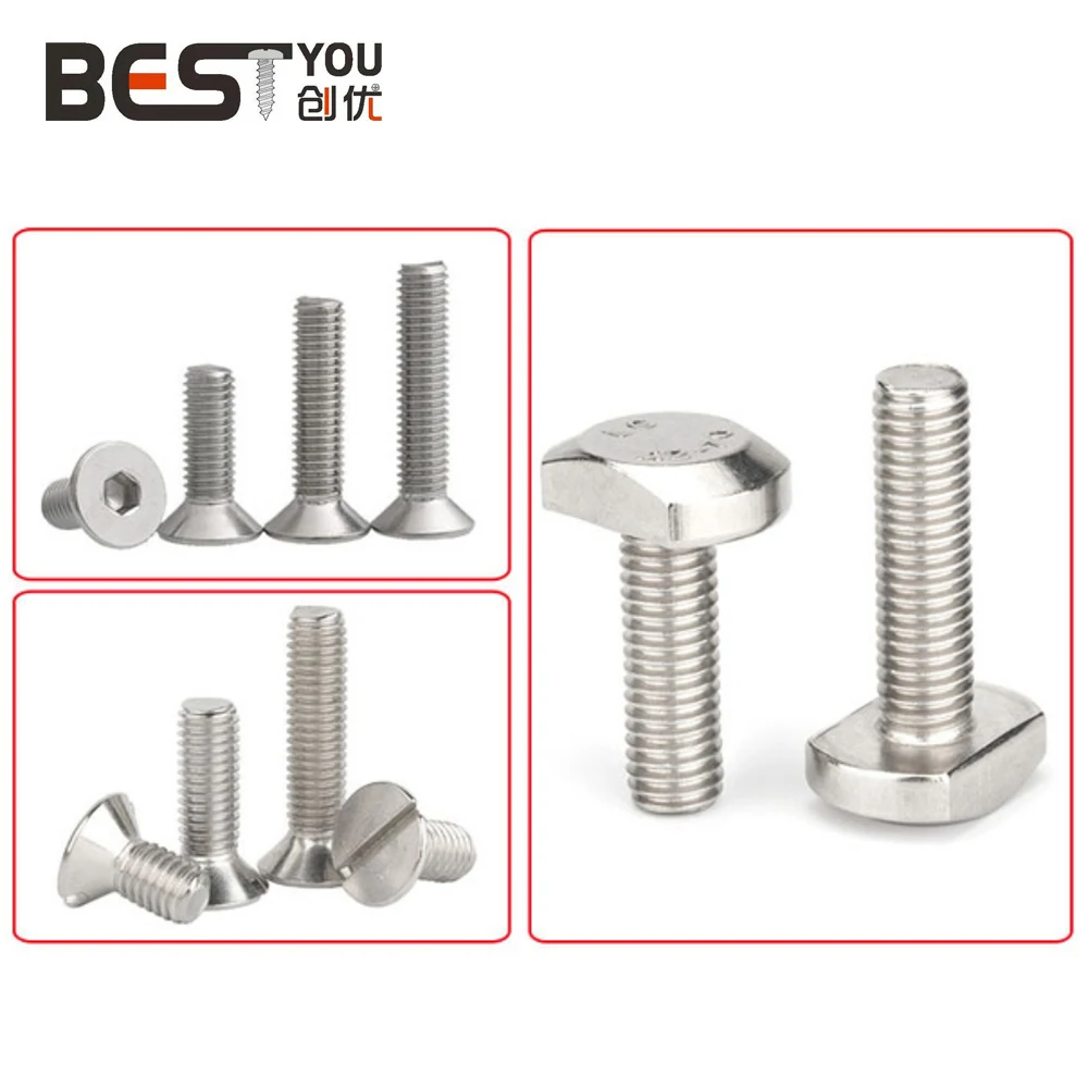 Stainless Steel 304/316 Din186 t bolt M6 hammer head t bolt