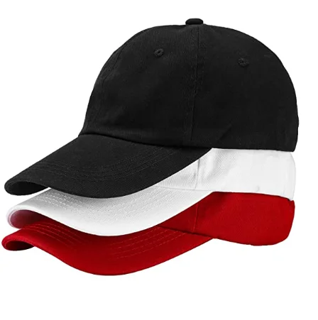 Fashionable 5-Panel Sun Cap Adjustable Cotton Solid Color Baseball Cap Casual Sporty Style