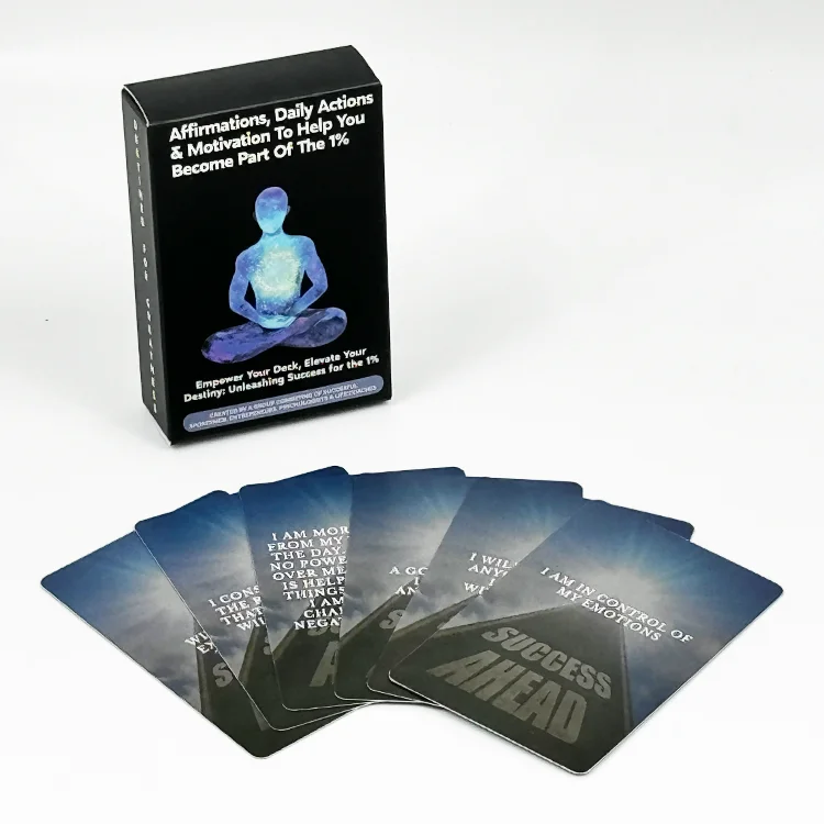 Free Sample Custom Printing Positive Self Worth Affirmation Card Deck Kids Mental Health Affirmation Cards