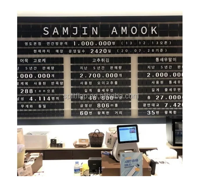 retro flip letter sign split sign board flap sign