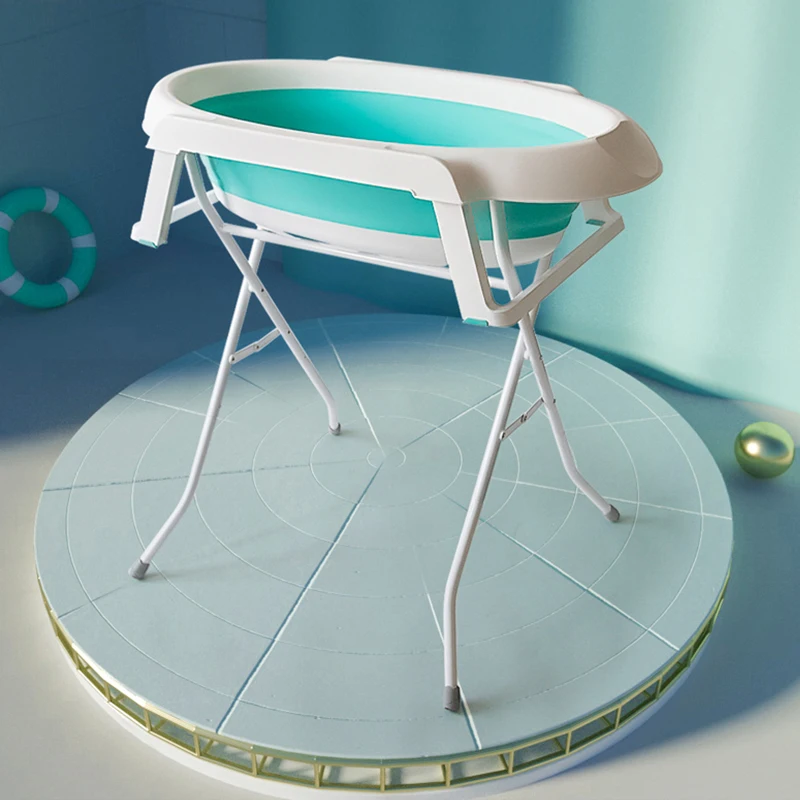 hot selling New design foldable newborn baby bathtub with stand holder bath for best baby bath