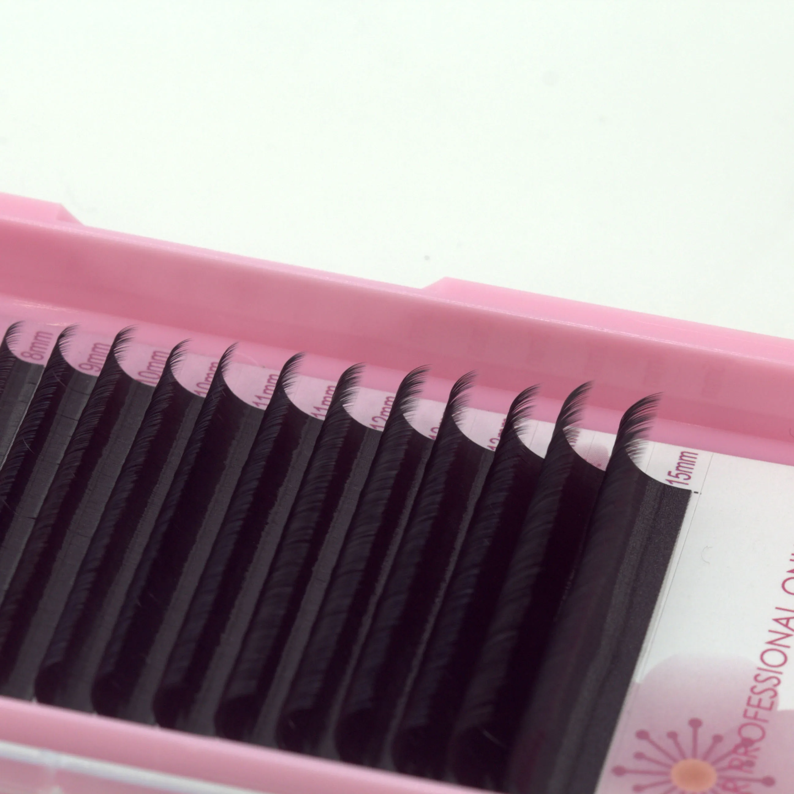 Мягкие профессиональные кашемировые индивидуальные плоские ресницы OEM Ellipse