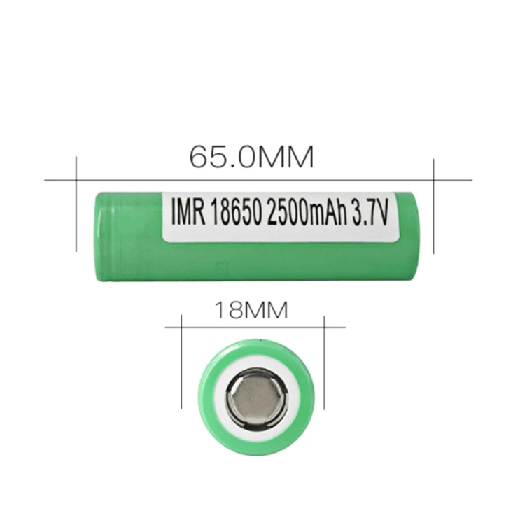 2021 Best selling Green 100% Original Rechargeable INR18650 25R 2500mAh 20A 3.6v Flat Battery For battery packs