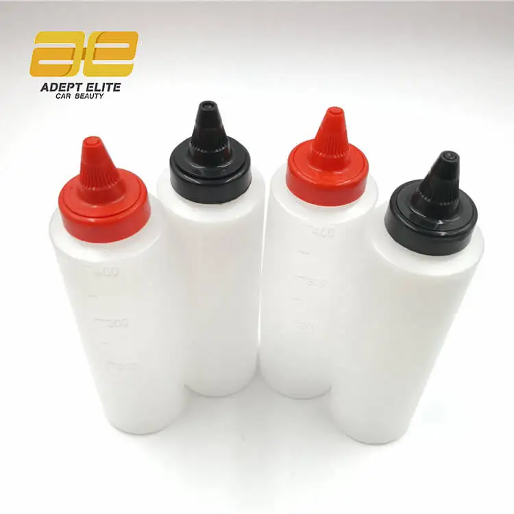 200ML 400ML Barrel PE bottle black and red automotive maintenance and cleaning acid resistant plastic extrusion bottle