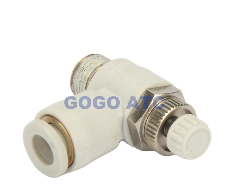 SMC Type High Quality Fittings AS3201F-03-12 O.D 12 mm Thread Rc 3/8 Elbow Speed Controller with One-touch