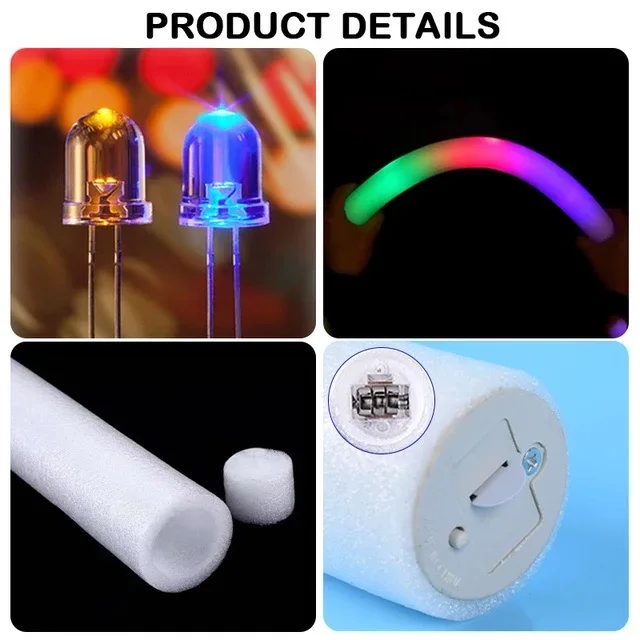 Christmas party colorful led flashing light glow stick flash glow cotton flashing foam stick