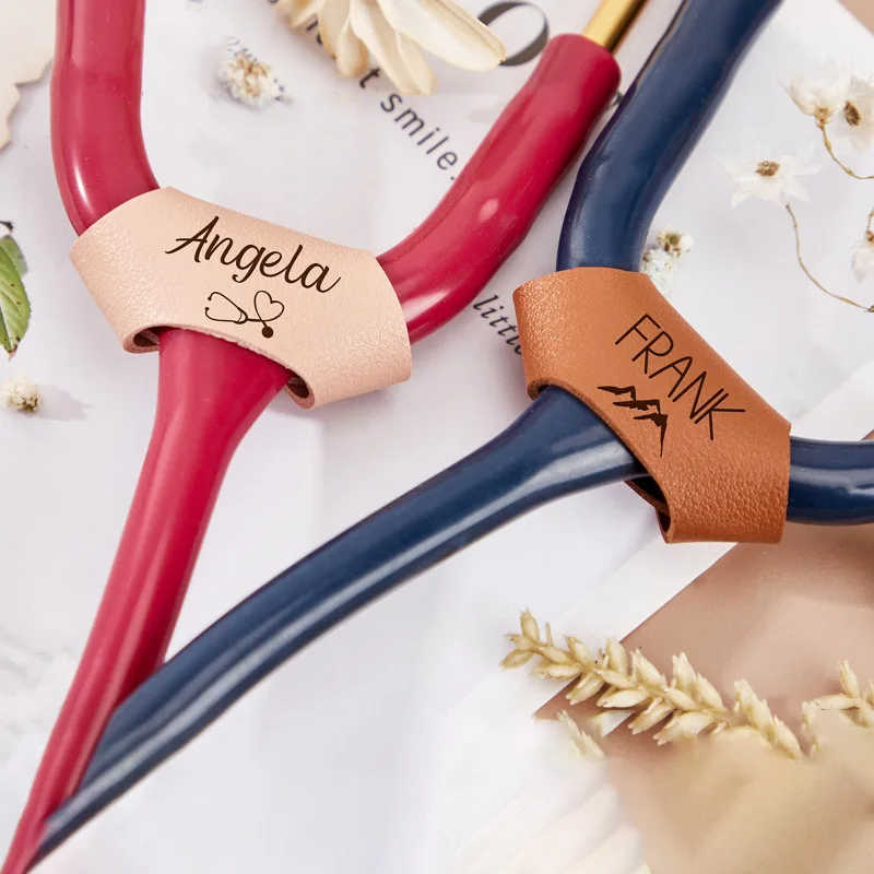 Personalized Leather Nurse Stethoscope ID Tag Stethoscope Charm Stethoscope Name Tag Creative Gifts