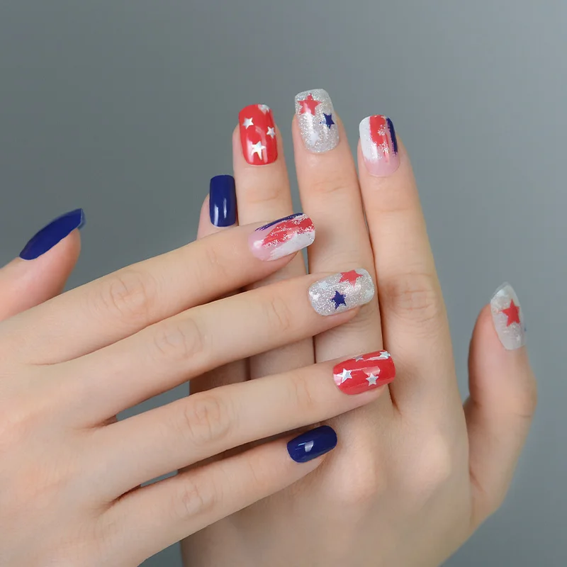 Hot Selling Uv Lamp Semi Cured Gel Nail Sticker Nail Polish Stickers Wraps Custom Gel Nail Strips