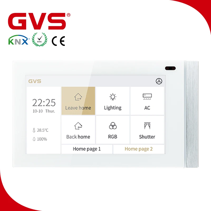  Завод Гуанчжоу KNX/bei GVS KNX решение для умного дома осветительная занавеска функция управления сенсорный экран 5 дюймов сенсорная