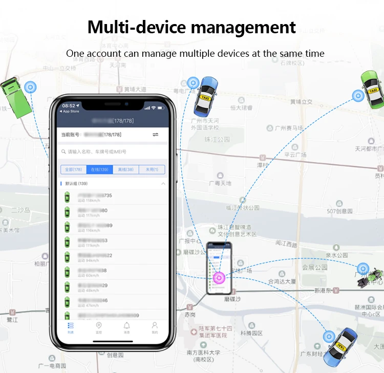  Стабильная Беспроводная система отслеживания в реальном времени Goome Sim-карта Gps-трекеры с бесплатным программным обеспечением