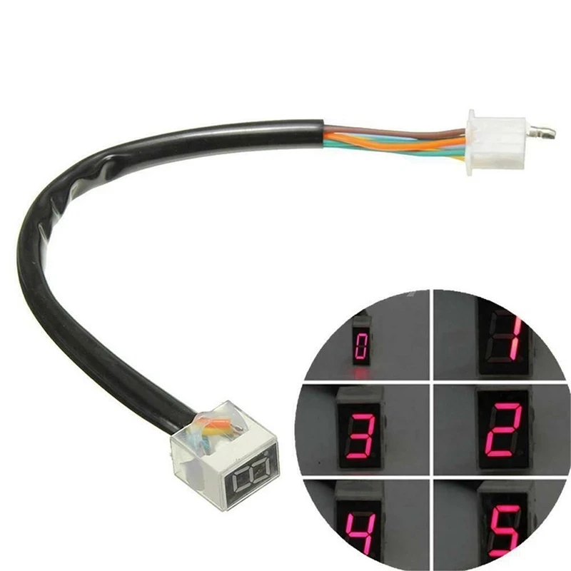 Universal Motorcycle LED Digital Gear Indicator Display 6 Speed Gear Off-Road Light Lever Sensor High Quality Auto Dropshipping
