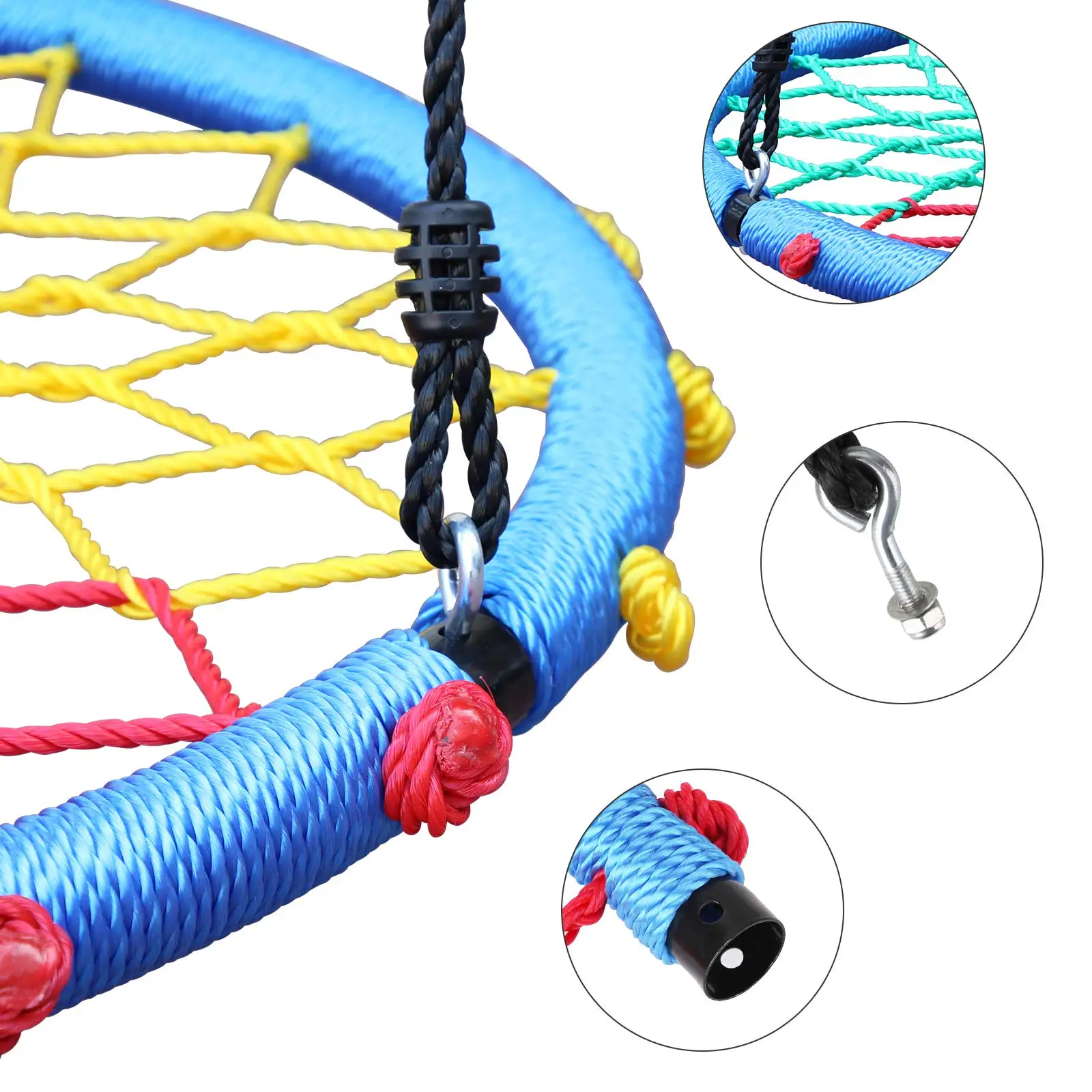 Outdoor Plastic Swing Children Swing Kids PE Rope Swing