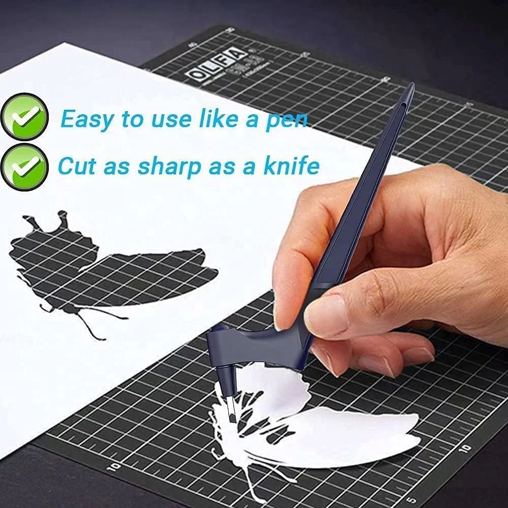  Craft Cutting Tools 360 Degree Rotating Blade Stainless Steel Knife Precision Carving Gyro Cutter Tool