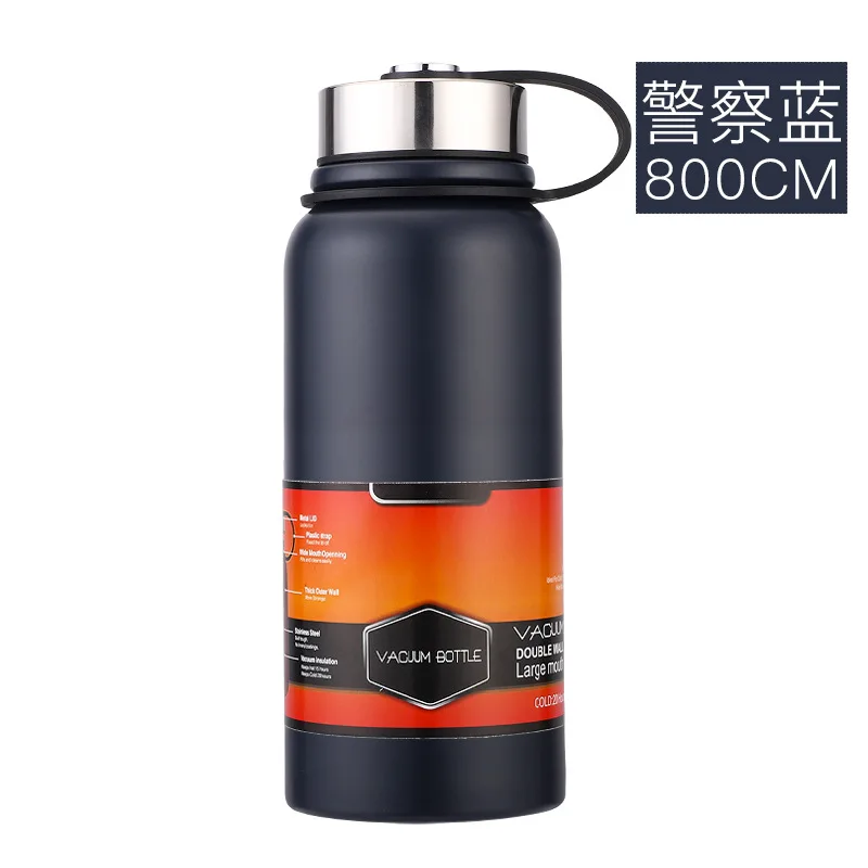 Stainless Steel Wide Mouth Thermos Water Bottle Flask custom sport 800ml 1000ml double wall vacuum flask