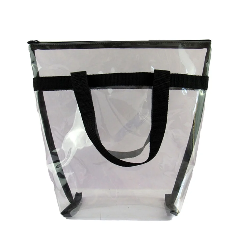 
Tote Bag Transparent Plastic Pvc Customized Rivet Hot Fashionable Appliques Feathers Diamonds Scarves Unisex 