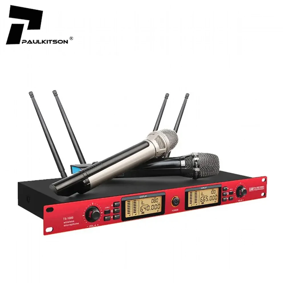 MK1000 UHF Wireless Microphone System High End Professional 2 Handheld Mic Wireless Microphone