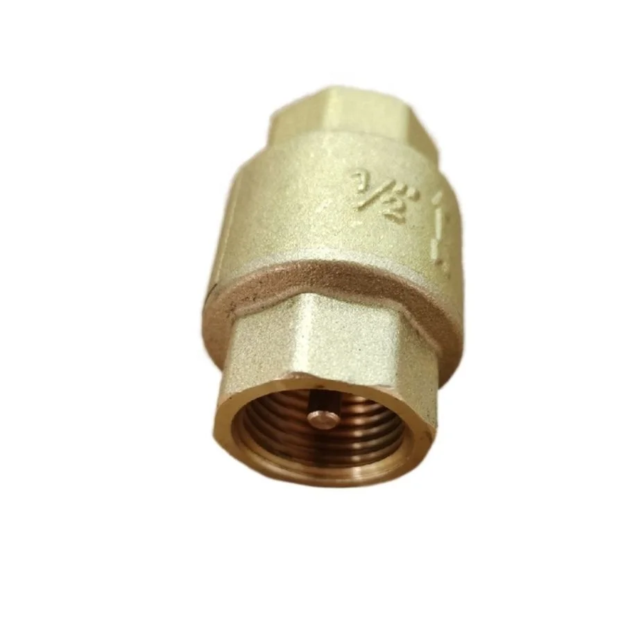 1/2 Inch Brass Spring Loaded Check Valve with Brass Core