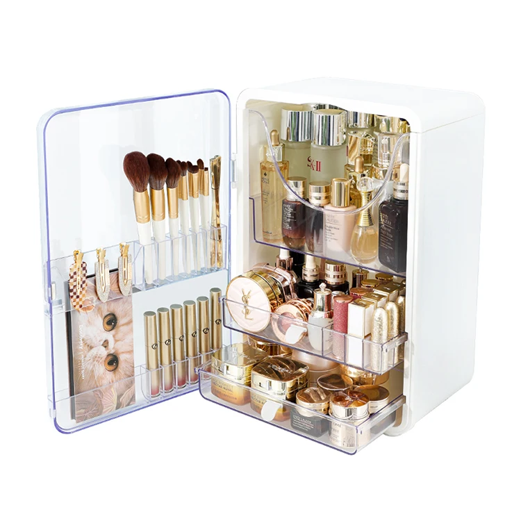 Hot Sale Fashion Plastic Desktop  Makeup Cosmetic Storage Organizer Box