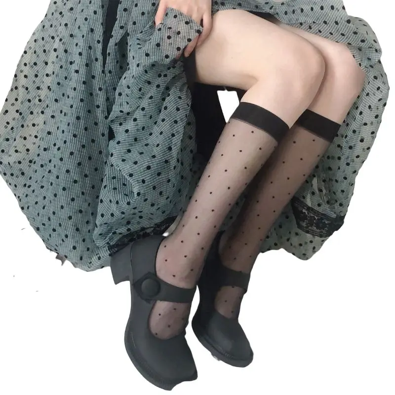 Sxx139 Tulle Perspective Starry Sky Piled Socks