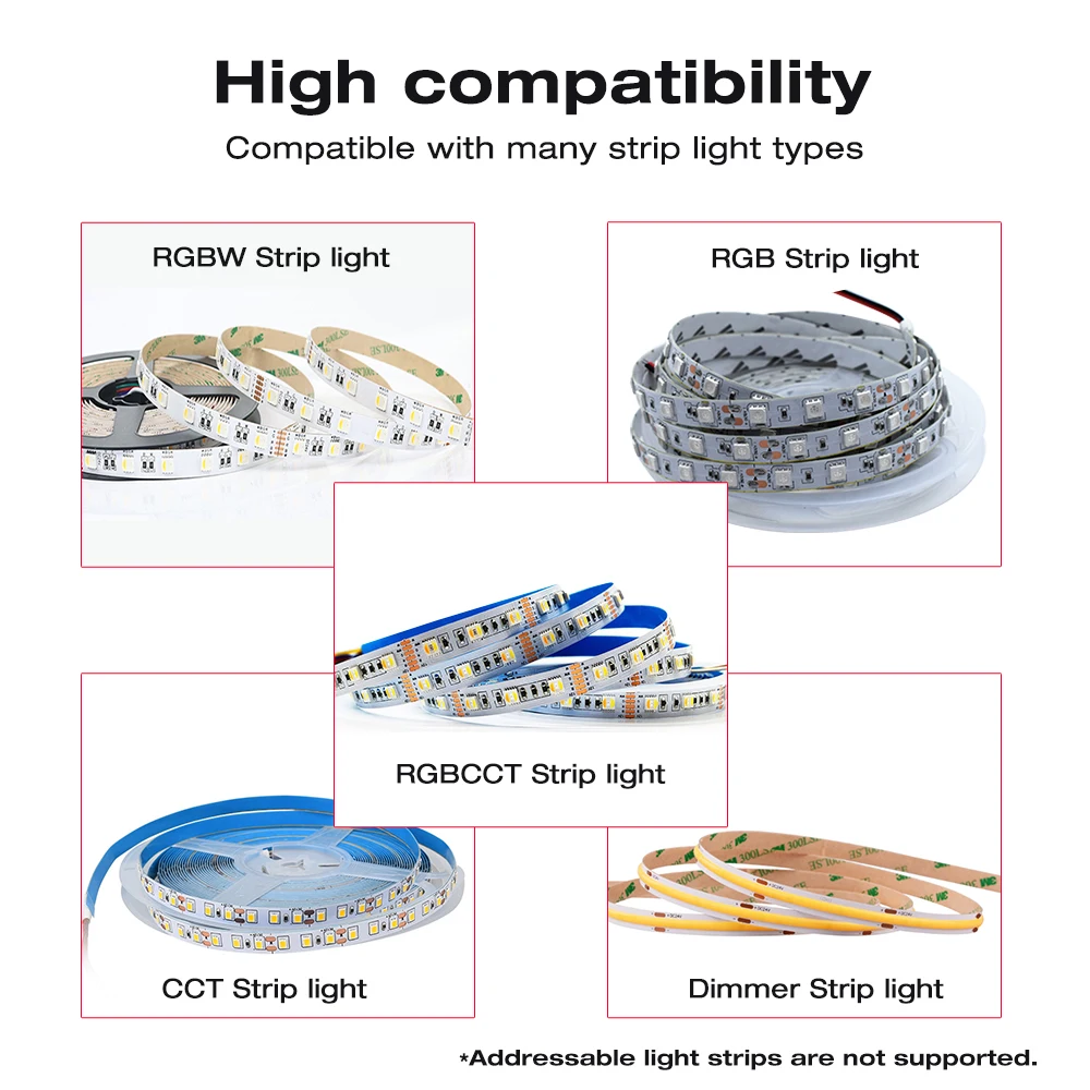 Gledopto LED Strip Controller ESP32 WLED Controller PWM Dimmer 12V-24V Work with Home Assistant