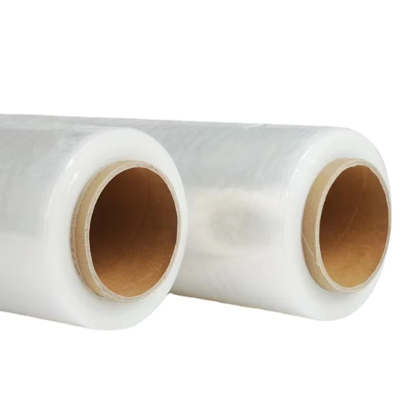 Microns Lldpe Packing Pre Rewinding Sexy English Printed Xhd Semi-automatic Wrapping Strech Film Stretch