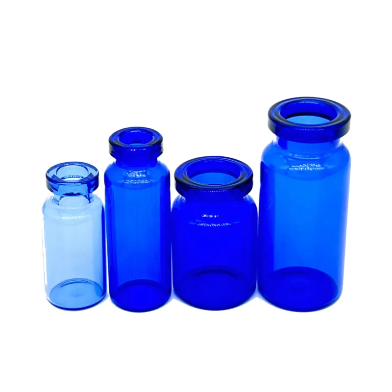 3ml-10ml blue silymarin vials medicinal ampoules cosmetic glass medical empty aesthetic light-avoiding bottles medical
