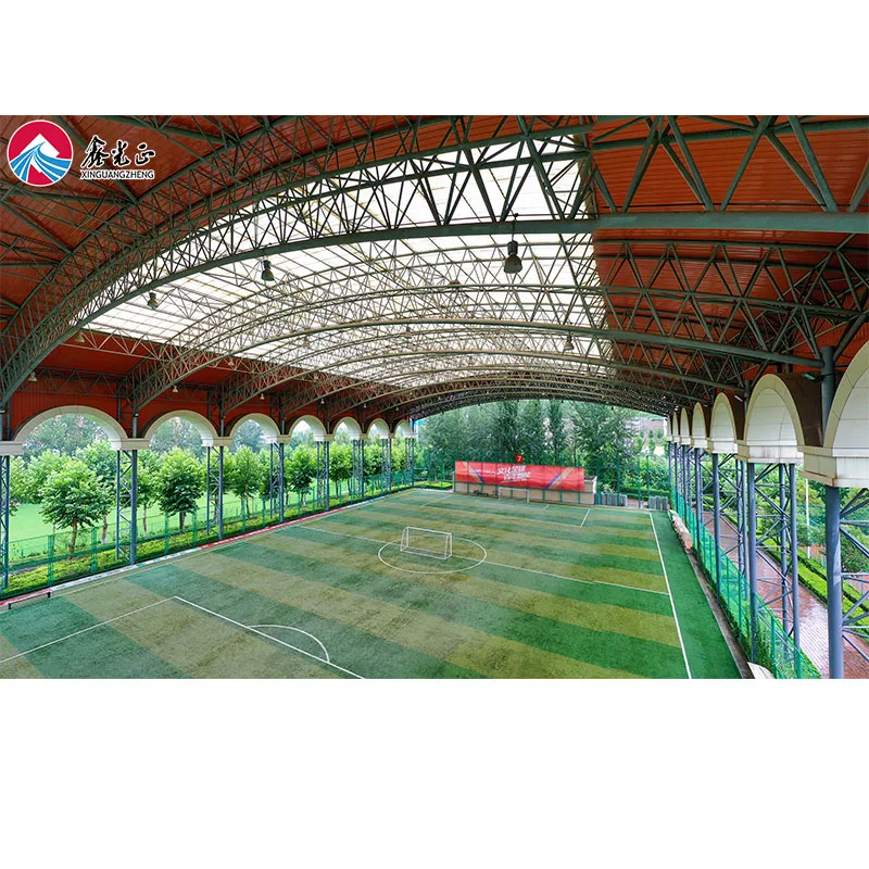 Prefabricated Steel Structure Car Parking Metal stadium exhibition Indoor Badminton Hangar