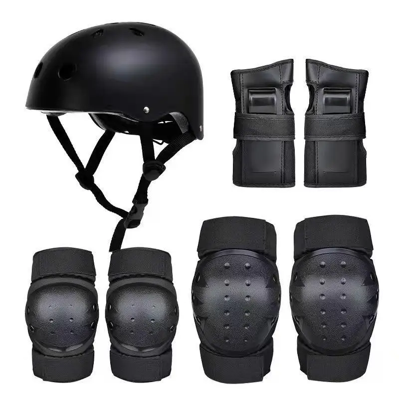 7PCS Safety Helmet Cycling Skate Bicycle Helmet Protection Safety Guard Protective Gear Knee Elbow Pad Sets