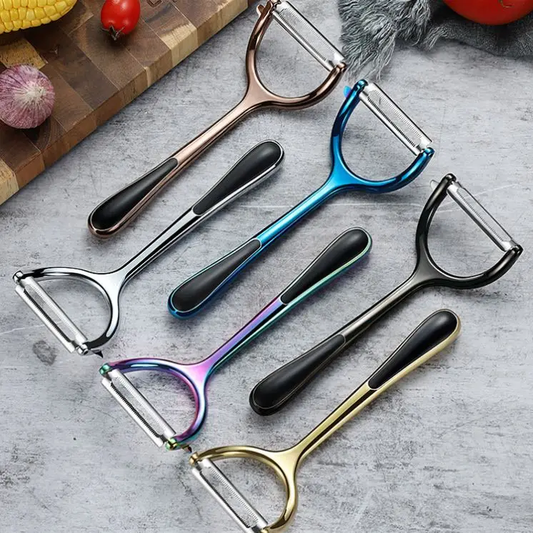 Amazon New Product Stainless Steel Peeler Fruit Vegetable Shredder Slicer Planing Cutter Potato Carrot Grater Kitchen Tool