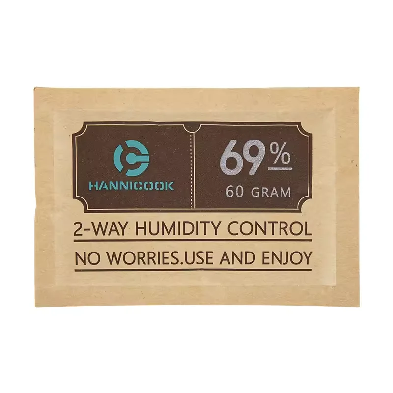 Wholesale Custom 60g RH 62% 65% 69% 2-way Humidity Control moisturizer humidifier pack for cigar humidor box case