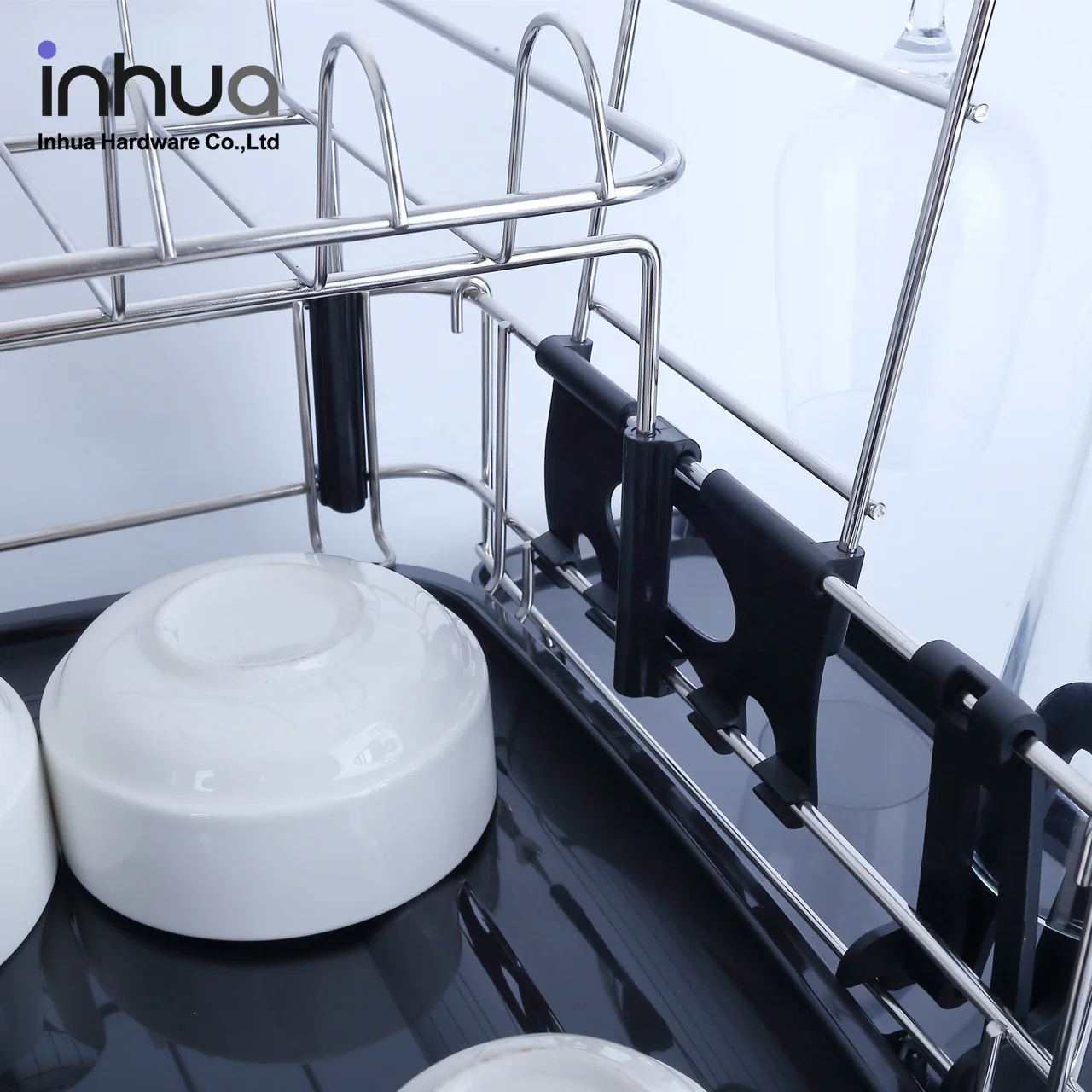 
Factory direct double layers chrome-plated dish drying rack for kitchen tableware dish rack kitchen drying rack 