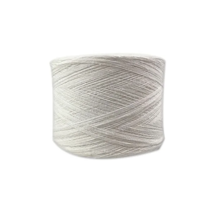 Wholesale Fine Cotton  Raw Polyester Fully Combed Bleach White Yarn China