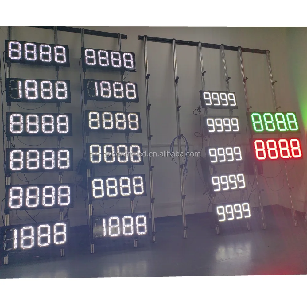 Outdoor waterproof DIP 88.88 8.889/10 8.889  pure white  led gas price signs