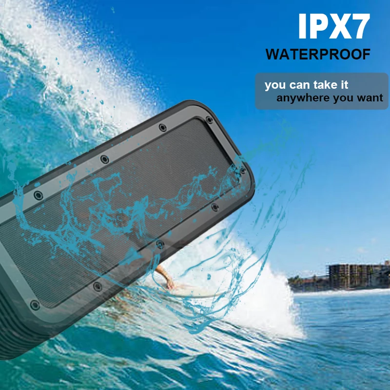 IPX6 50 Вт портативный водонепроницаемый беспроводной динамик с