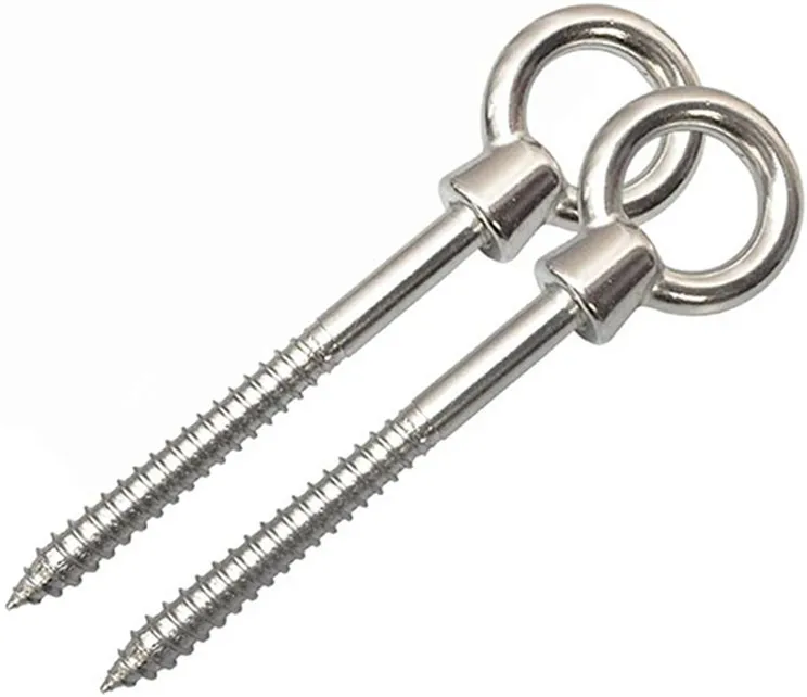 Manufacturer 10*60mm Stainless Steel Eye Bolt with Wood Screw Eye Screw Hook