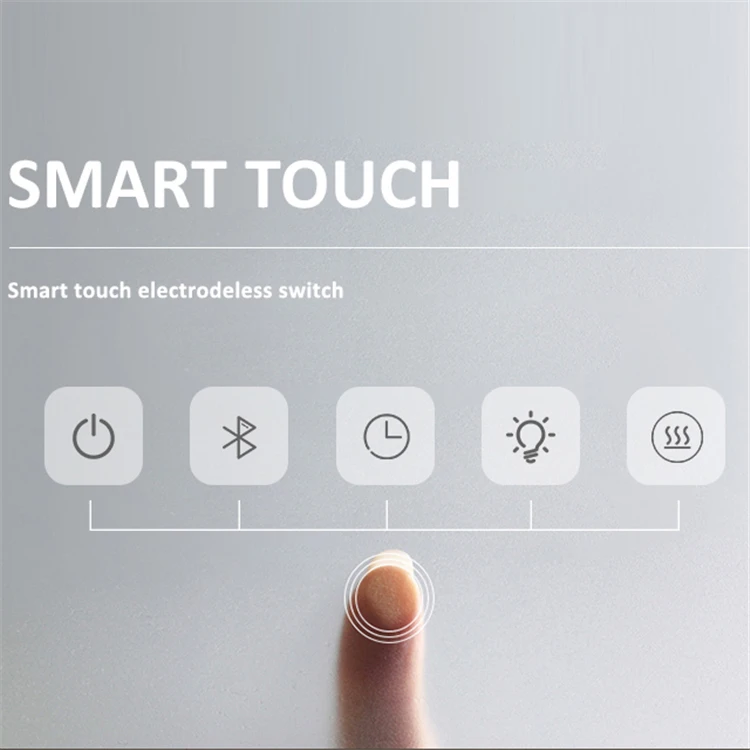 Высокое качество настенный smart светодио дный Зеркало сенсорный экран Смарт косметическое зеркало для ванной со отображения