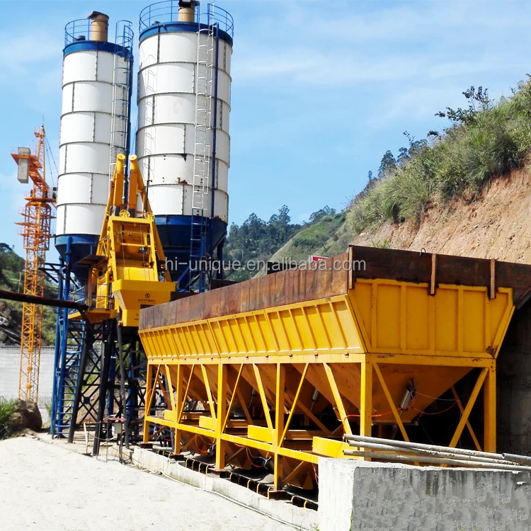 Ready mix concrete plant machinery 75m3/h simple batching plant for block machine