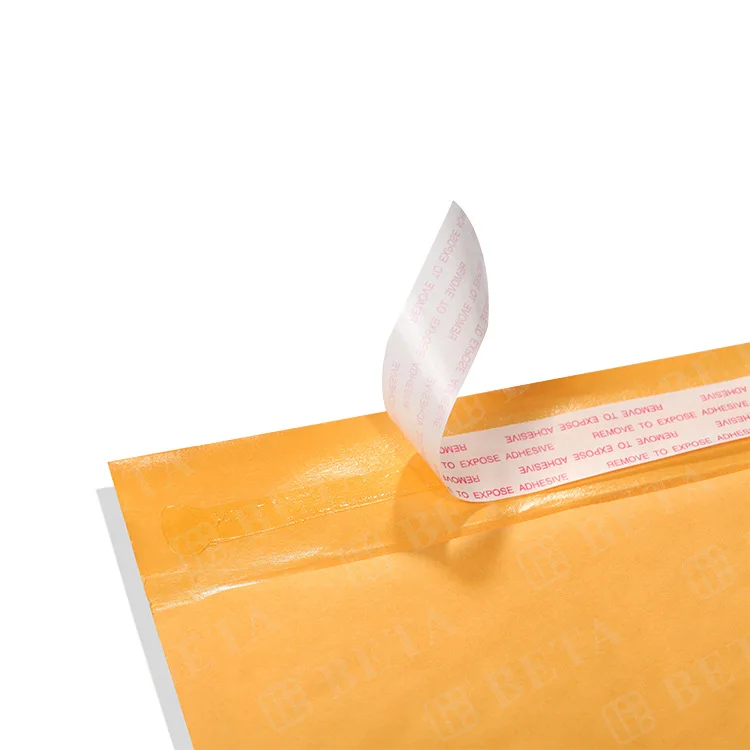 Golden kraft padded envelope bubble cushion mail express mailing bag custom size logo